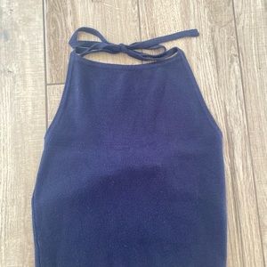 This is a Brandy Melville navy blue halter top